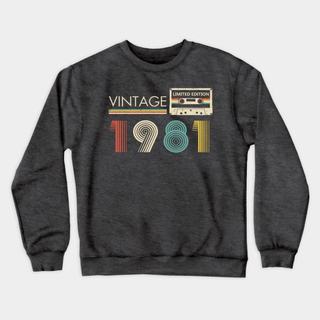 Vintage 1981 Limited Edition Cassette Crewneck Sweatshirt by louismcfarland